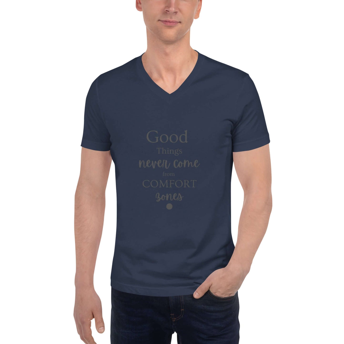 Unisex Short Sleeve V-Neck T-Shirt