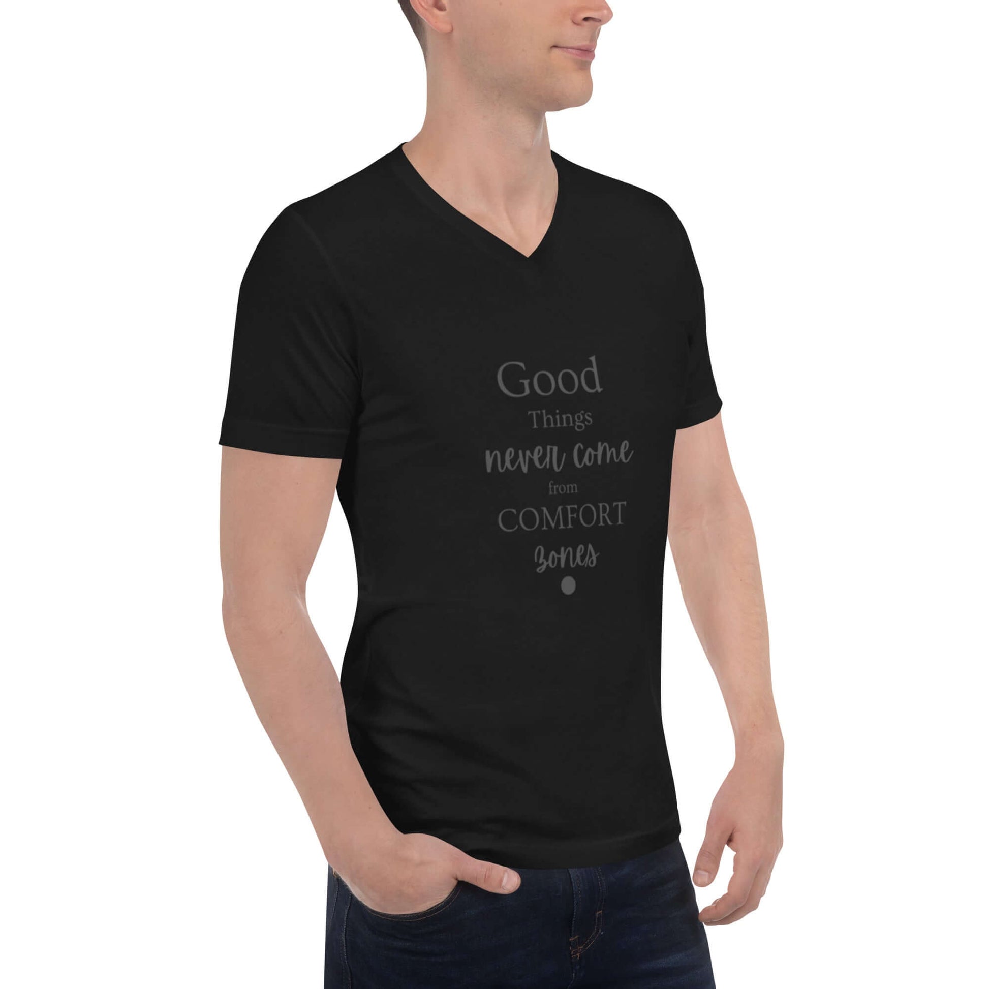 Unisex Short Sleeve V-Neck T-Shirt