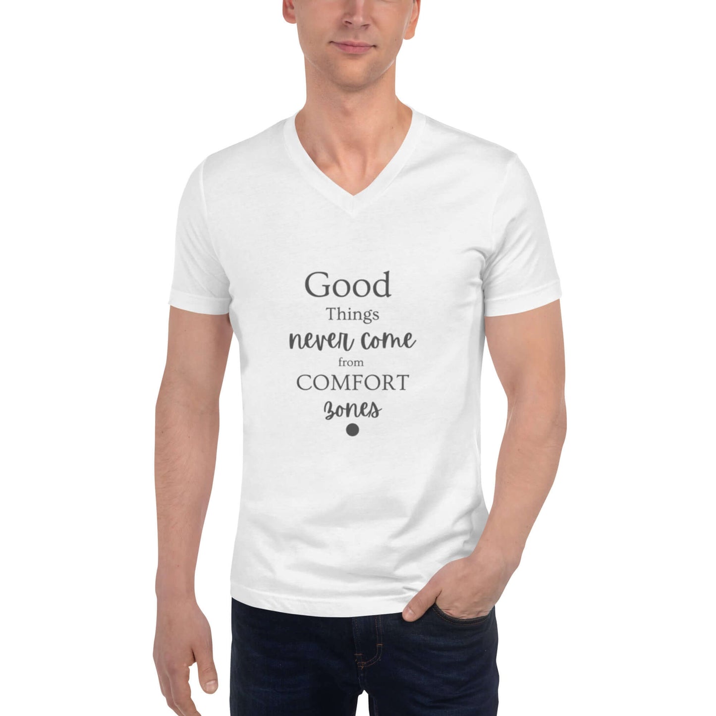 Unisex Short Sleeve V-Neck T-Shirt